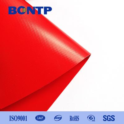 Orange Laminated PVC Tarpaulin Fire Retardant For Boat Material