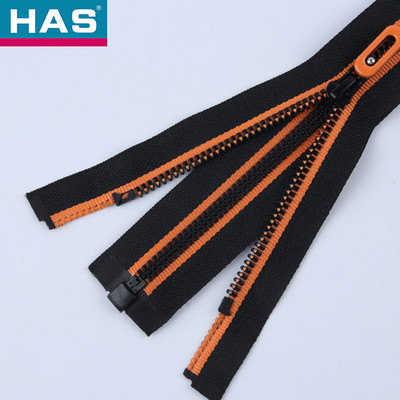 Plastic Adhesive Teeth Open-End Self-Locking Resin Zipper With Customized Logo And Color