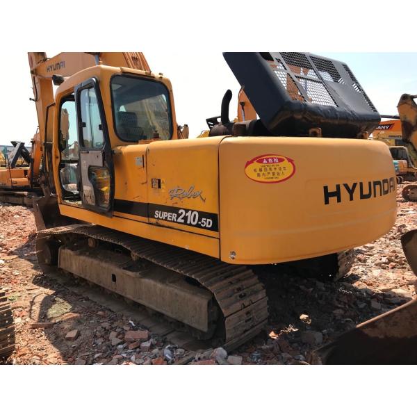 Hyundai R210-5D Used Excavator Machine 125Kw Power 2008 Year Yellow Color