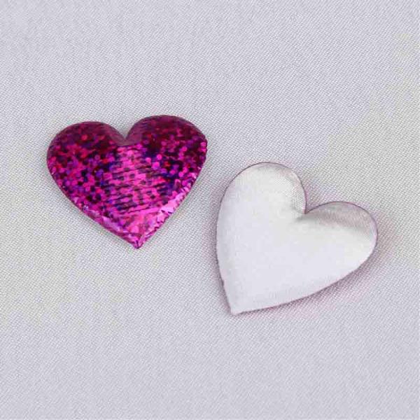 Glitter Heart Applique Holographic Heart Applique Applique Crafts For Valentine Card Decoration