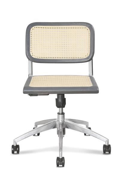 0.121CBM Executive  Desk Rattan Office Chairs Wooden Black 46cm With Wheels Oem