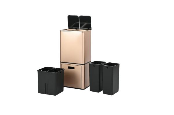 Smart Induction Trash Can Hotel 44L Fully Automatic Double Layer Dry and Wet Separation Household Trash Can with Lid
