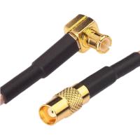 Placage à l'or en laiton du coude RG316 rf de câble à angle droit de connexion