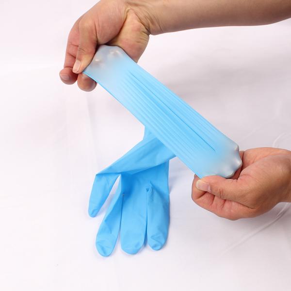 Antiderrapante de 9 polegadas Luvas de exame nitrílico descartáveis resistentes a produtos químicos