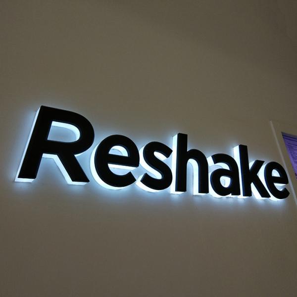 Custom Metal Logo Sign Stainless Steel Backlit Outdoor Illuminated Advertising Letter