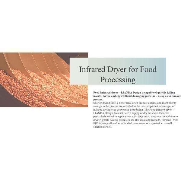 2000kg/H Food Infrared Rotary Dryer Kill Germs