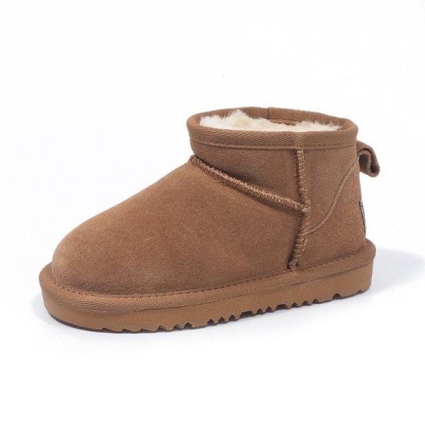 Winter Cowhide Snow Boots Plus Velvet Genuine Leather Short Boots Waterproof Non-Slip Outdoor Warm Cotton Shoes