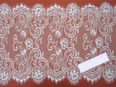 2017 New Fashion Ivory /Black  Eyelash Lace Edge Double Side 46CM
