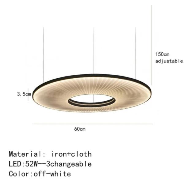 Modern Fabric Pendant Light Designer Iris Pendant Lamp For Living Room Hotel Lobby Chandelier(WH-AP-538)