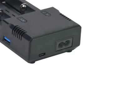 Plastic LCD Screen Digital 2 Bay 18650 Charger With Car Adapter Charger