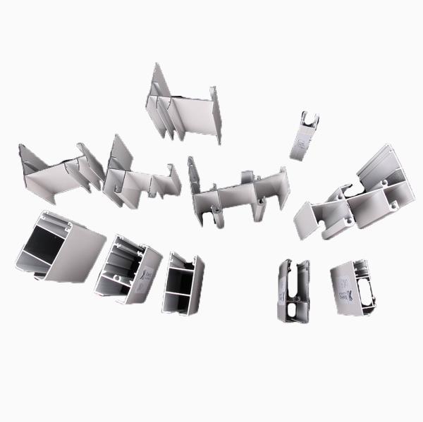 Cameroon Anodized Silver Mat Aluminum Extrusion Profiles 2.0mm For Swing Doors