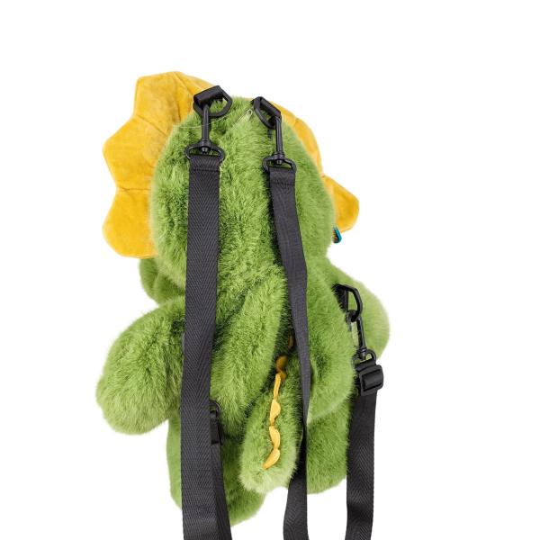 Kawaii Dinosaur Stuffed Backpack Huggable Animal Plush Shoulder Bag Custom Logo