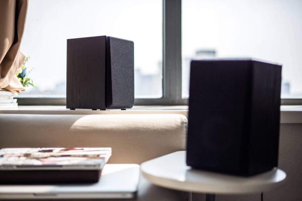 Vofull 2.0 Wooden Bookshelf Speakers with 5.25 Bass and 1 Treble Units