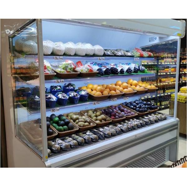 4 Layers Multideck Refrigerator Front Open Upright Drink Chiller
