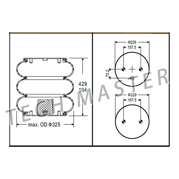 Firestone W01 - 358 - 8010 Industrial Air springs  Covoluted Air Bags