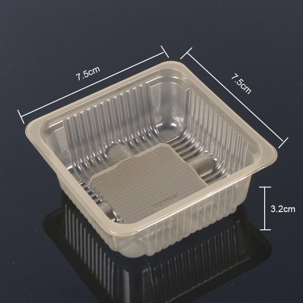 Golden Square 7.5*7.5*3.2cm Mooncake Plastic Tray
