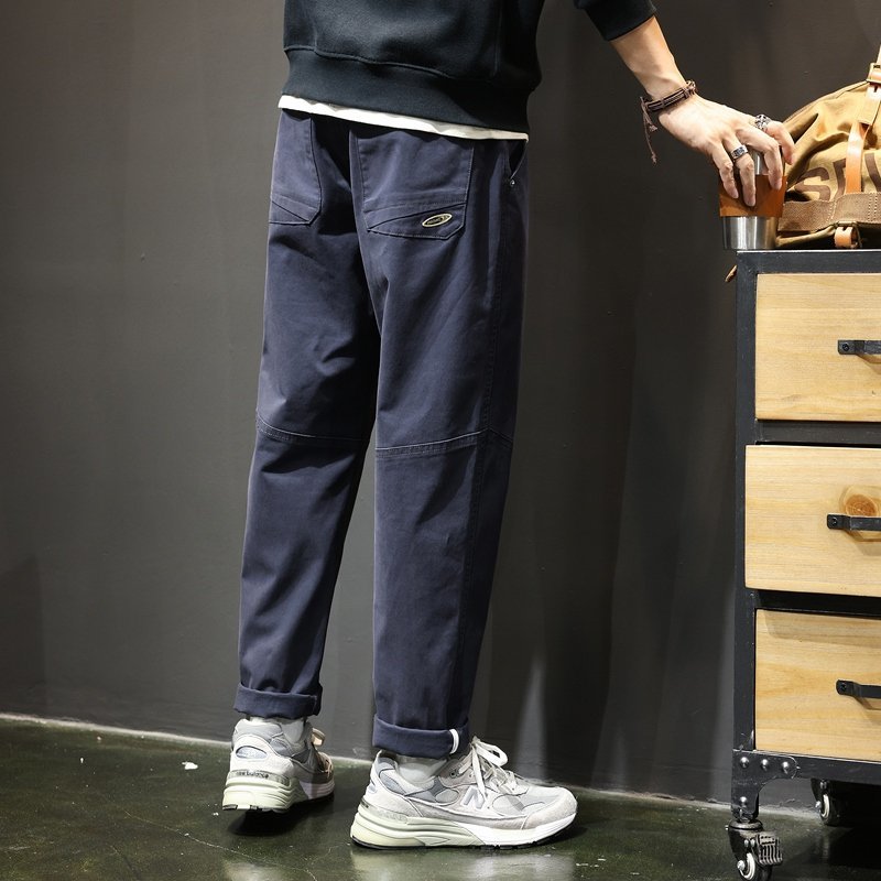 Khaki Daily Washed cargo pants wholesale price Mid Waist Breathable Custom (HY607)