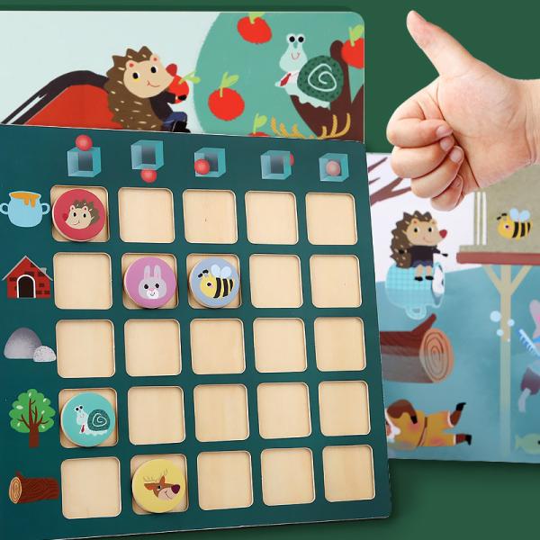 Unisex Children Wooden Puzzle Toys Spatial Thinking Logic Training Orientation Game