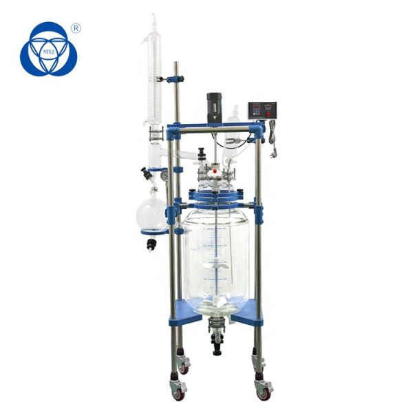 2L CE Approved Jacketed Glass Reactor with 0.098 Mpa Vacuum for Chemical Testing Research
