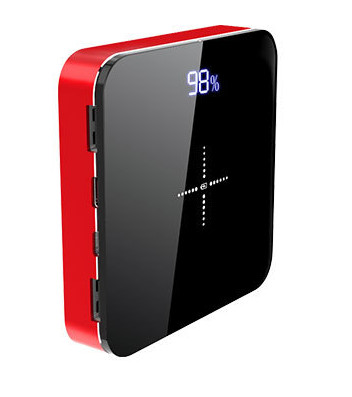 Glass Face - Plate Mini Wireless Charging Power Bank Slim 16000mAh With Micro &