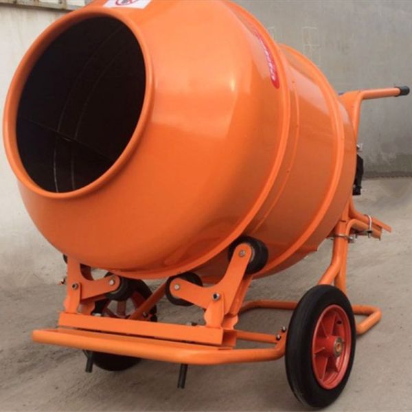 Cement Plant Equipments With Mobile Handcart Frame And Corrosion Resistant Mixing Drum For Concrete Mixing In Construction Sites