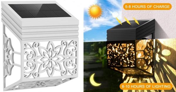 waterproof solar garden lights outdoor LED lighting for fence wall park patio light