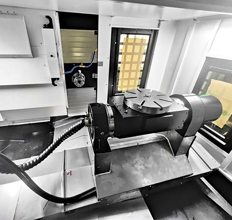 Horizontal 5 Axis Machining Center Heavy Duty Machining Center With AC / BC Cradle Table