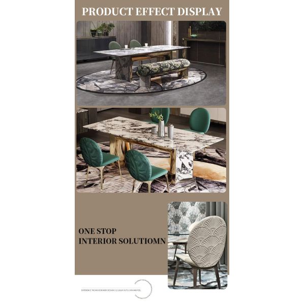 CUSTOM Luxury Italian Velvet Green Style Stool Chair Dining Room Arm Chair with Golden Legs Modern Design Furniture