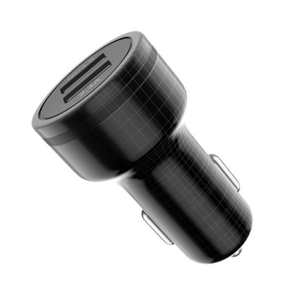 Plastic Quick charge 3.0 2.4A Dual USB Car Charger For Mobile / GPS / Tablet