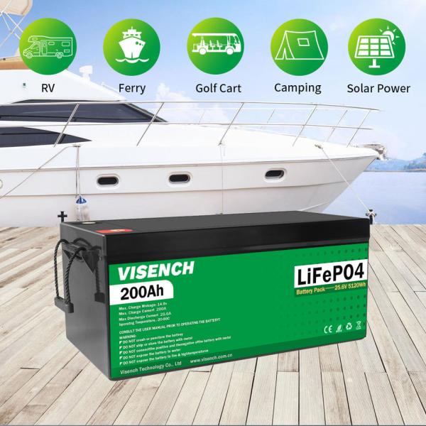 Fábrica directa de Visench Batería de litio de 48v 200ah Profunda 6000 ciclos con BMS para el inversor solar sistema de almacenamiento de energía
