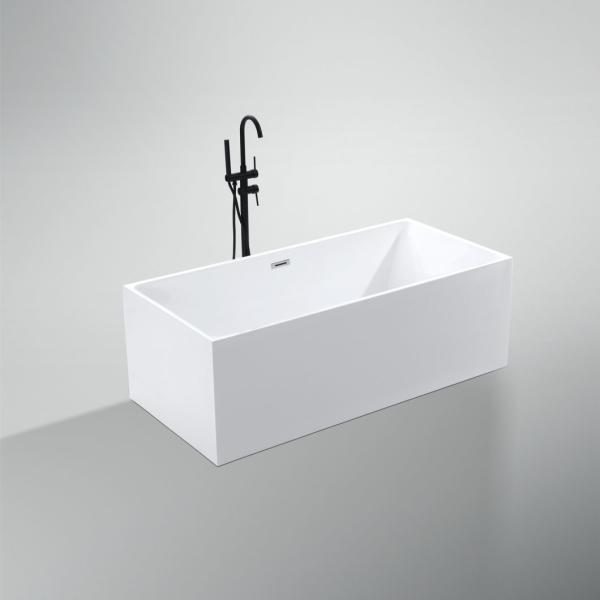 Customized Request Straight Acrylic Freestanding Bathtub with Whirlpool/Massage Function