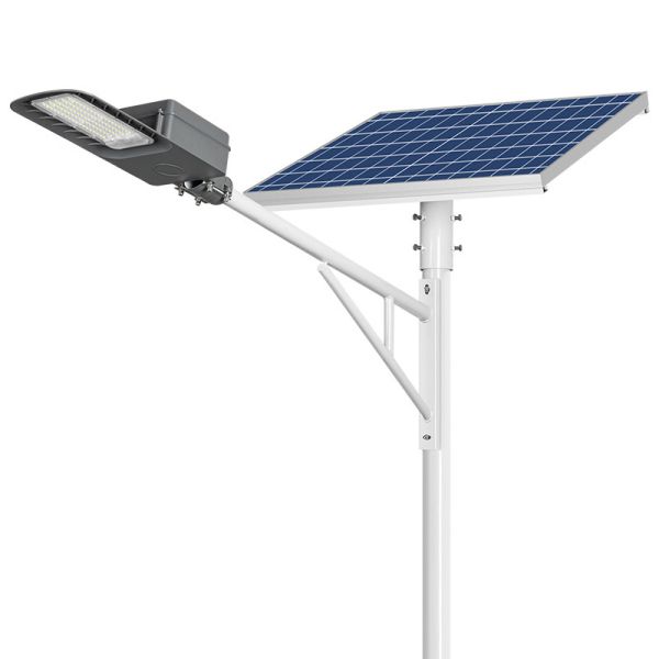 Lampadaire solaire divisé de 5 à 6 mètres de hauteur avec panneau compact pour paysages de jardin