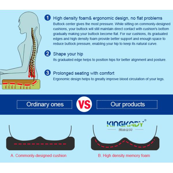 U-Shape Memory Foam Seat Pillow for Orthopaedic Office and Travel OEM ODM Welcome