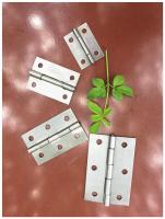 Nickel Plated Metal Door Hinges Easy Installation Unpolished With Screw Holes