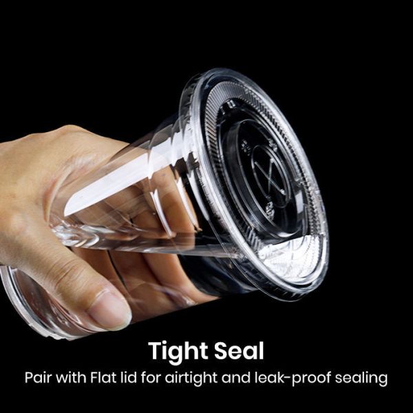 Disposable Clear Clear Flat Lids For Coffee Tea Yogurt Other Cold Drinks