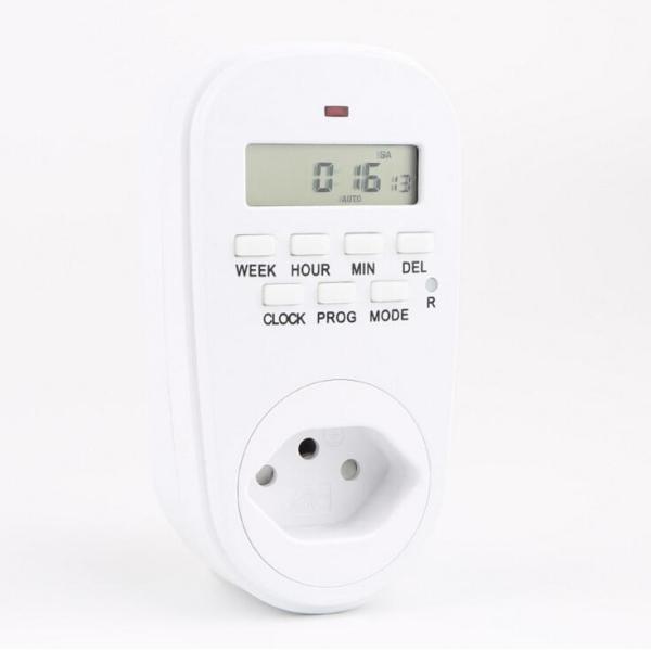 Brazilian Plug Digital Timer Switch Socket  Plug-In Style LCD Smart