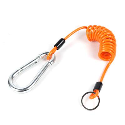 1.5m Length Coil Tool Lanyard Pantone Orange Stretched TPU Spring