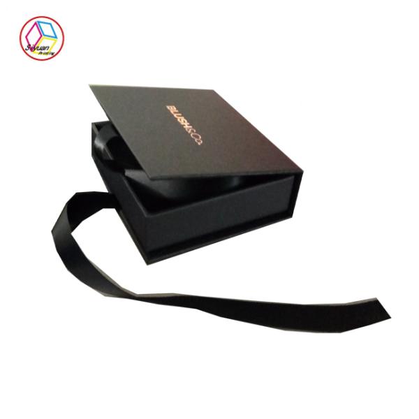 Full Color Printing Blue Fancy Paper Gift Box Foldable Matte Varnish