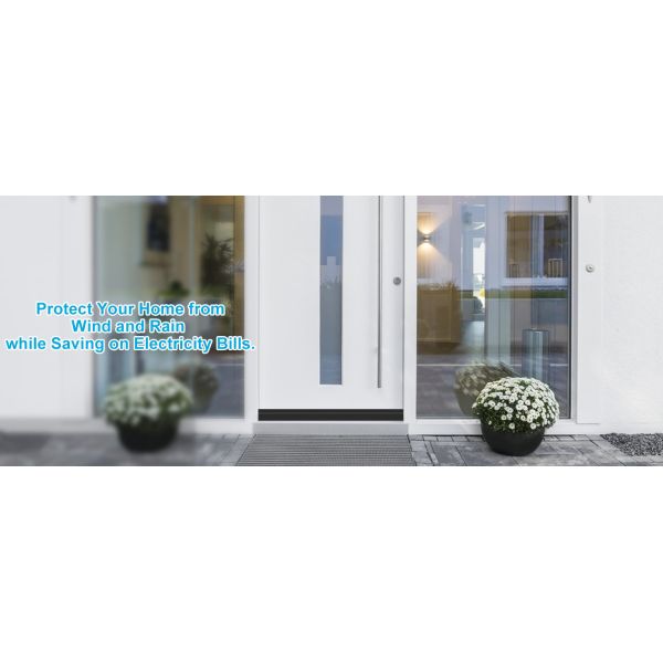 Door Draft Stopper with Soundproof Weather Stripping Single Sided Adhesive Door Sweep and Blocker
