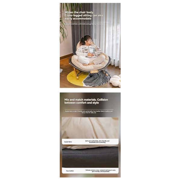 Modern Luxury Eggshell Single Rocking Sofa Chair Single Chaise Lounge for Bedroom Balcony Living Room Leisure or Sleep