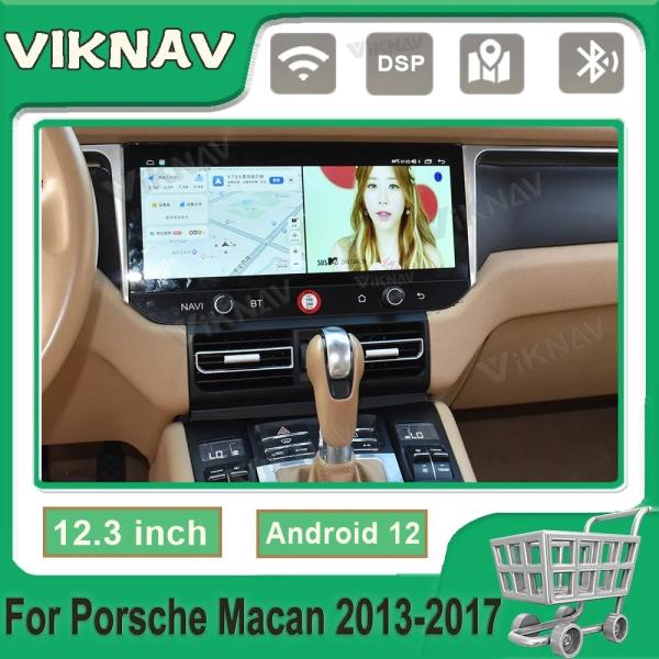12.3дюймовый Android Auto Setereo Для 2013-2017 Porsche Macan Мультимедийный проигрыватель GPS навигация Беспроводный Carplay 4G Wifi