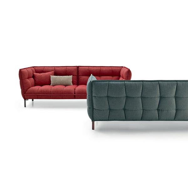 Large Husk Tufted Fabric Sofa Living Room Furniture With Cushion Armrest