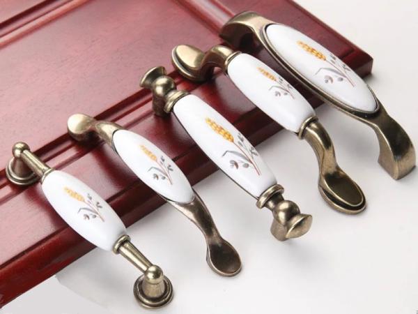 Cabinet Porcelain Handles And Knobs Zinc Dresser Handles Pattern Ceramic Furniture Handles