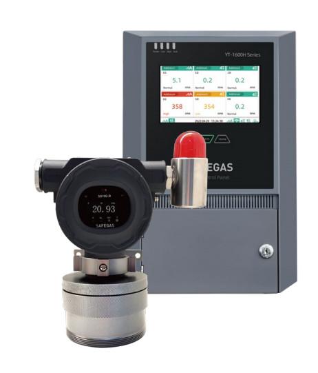 Détecteur de gaz 4 en 1 monté sur le mur Safegas Détecteur de gaz 4 en 1 certifié IECEX Type de diffusion Transmetteur sans fil