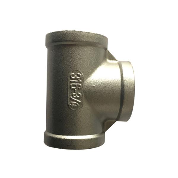 Stainless Steel Pipe Fitting  Tee with 1.4408 BSP Threaded from 1/2 Inch to 4  Inch