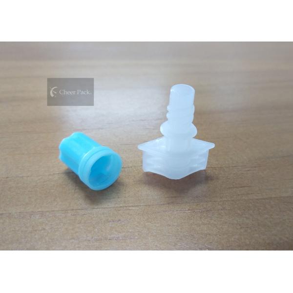 Blue Color Plastic Spout Pouch Cap Small Diameter 5mm Easy Close Off