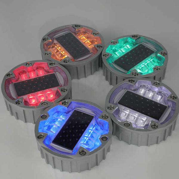 6 Screws Embedded Solar Powered Road Studs Marker For Traffic Safety