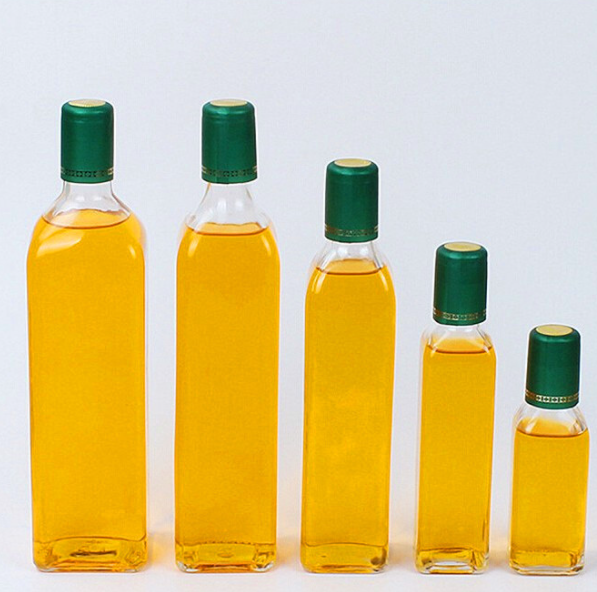 Стеклянный ошейник 100 мл 250 мл 500 мл Прозрачная белая черная оливковая масло бутылка с измерением