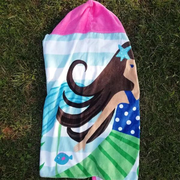 High quality children's waterproof poncho rain towel surf poncho raincoat poncho surf towel for kids