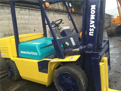 used FD50 komatsu forklift from japan with high quality three stages